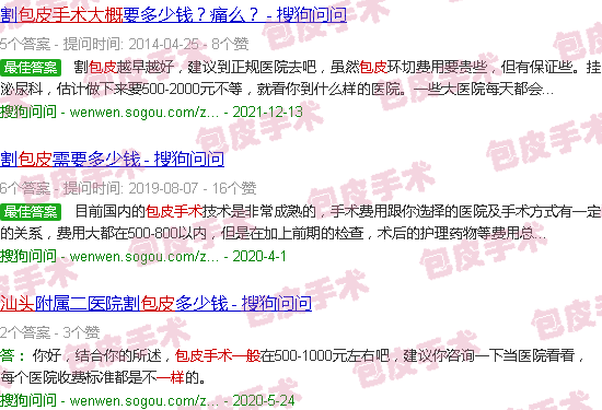 汕头包皮手术大概