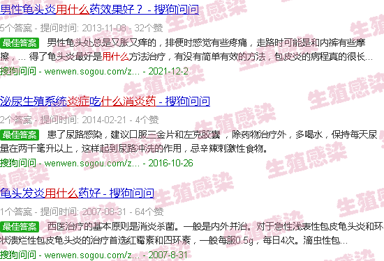 汕头男科炎症用什么消炎药
