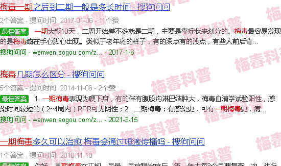汕头一期梅毒
