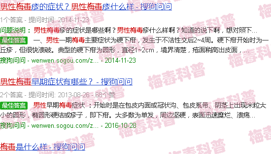 汕头男性中梅毒图片