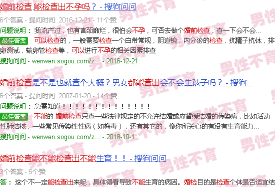 汕头婚前检查能查出不孕吗