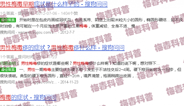 汕头男人梅毒初期的图片