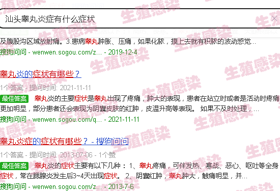 汕头睾丸炎症有什么症状